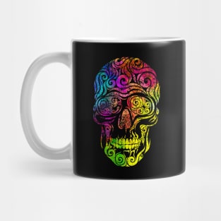 Swirly Skull (color) Mug